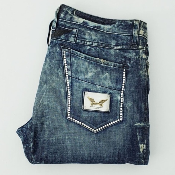 New ROBIN'S JEAN Slim Straight Zippered Jean SZ 40 - Picture 1 of 8